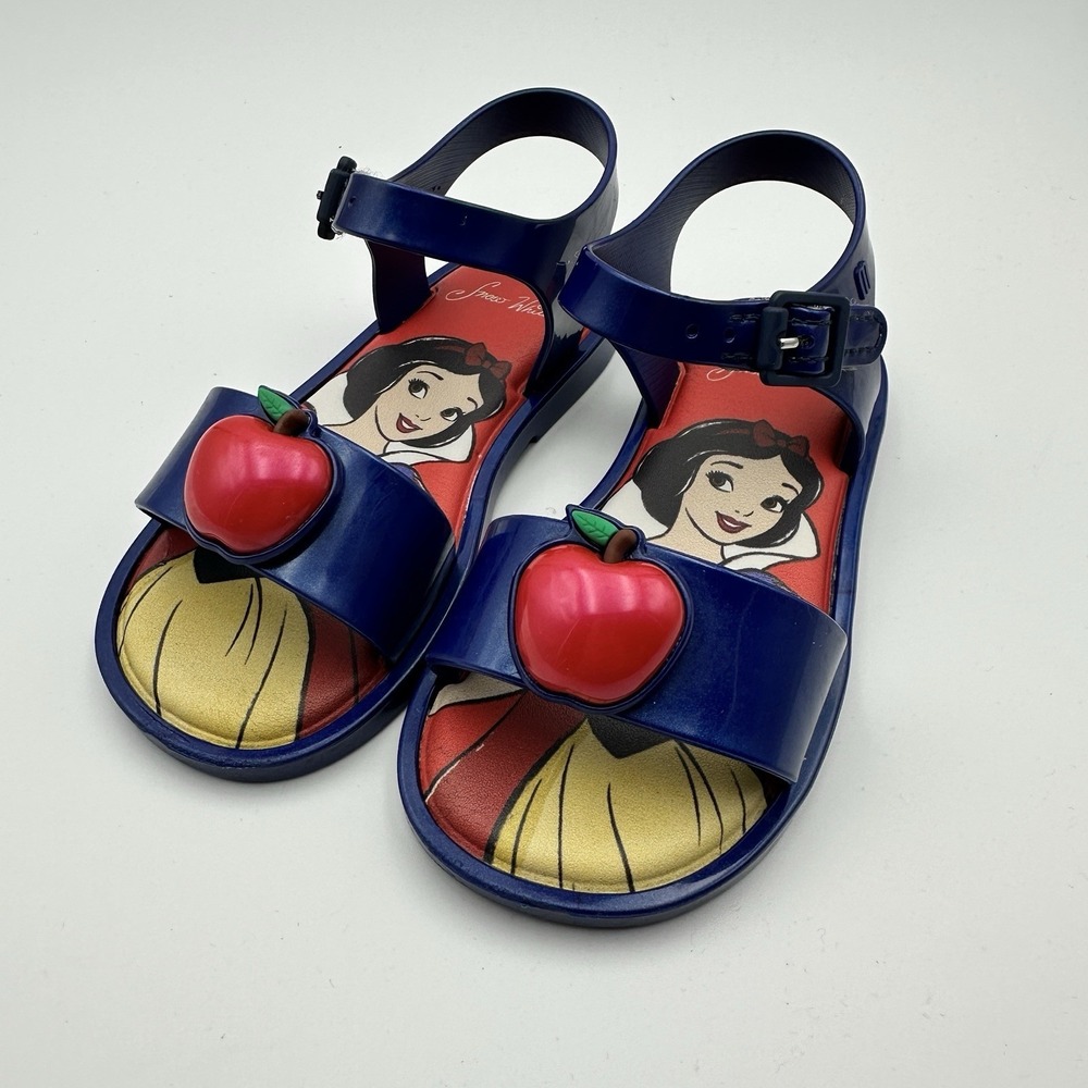Mini Melissa Mar Disney Baby Sandals Red Glitter Snow White Jelly Girls Size 10